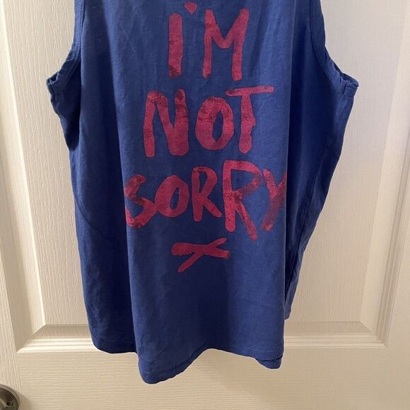 Junk Food I'm Not Sorry Tank Top Purple Cotton USA Girls Size XL 12 years NWT - Picture 3 of 7
